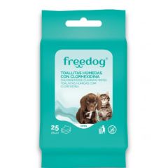 Freedog Toallitas Humedas Clorhexidina Grande 40Ud 28x18Cm