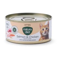 Natura Diet Cat Kitten Salmon & Chicken (Boîtes) - 24 x 85 gr
