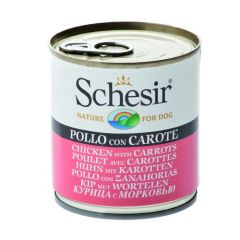 Schesir Poulet et carotte pour chiens (boites)