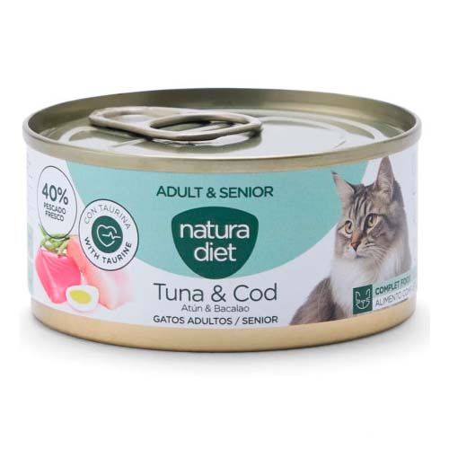 Natura Diet Cat Adult & Senior Tuna & Cod (Boîtes) - 24 x 85 gr