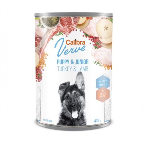 Calibra Dog GF Verve Junior Turkey & Lamb (Boîtes) 6 x 400 gr