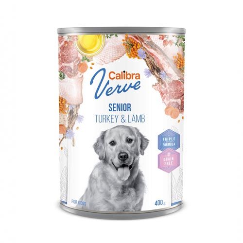 Calibra Dog GF Verve Senior Turkey & Lamb (Boîtes) 6 x 400 gr