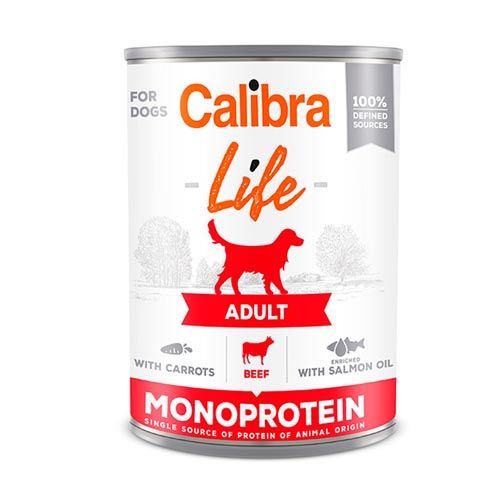 Calibra Dog Life Adult Beef & Carrot (Boîtes) 6 x 400 gr