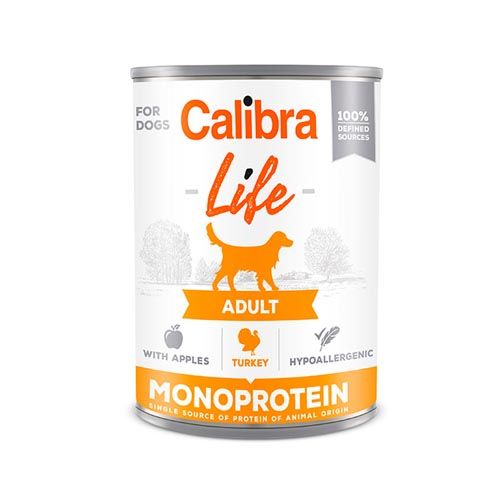 Calibra Dog Life Adult Turkey & Apple (Boîtes) 6 x 400 gr