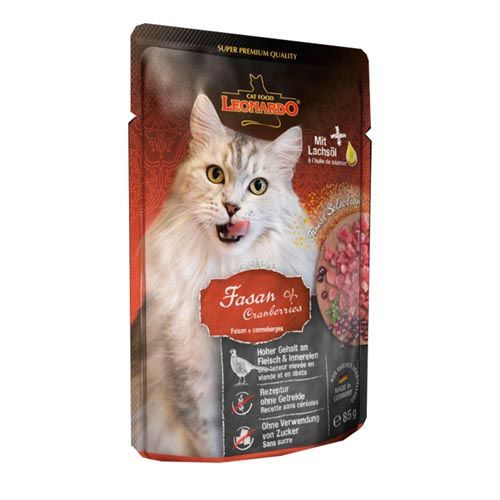 Leonardo Menu Faisán + Arándano Rojo (Sachets) 16 x 85 gr