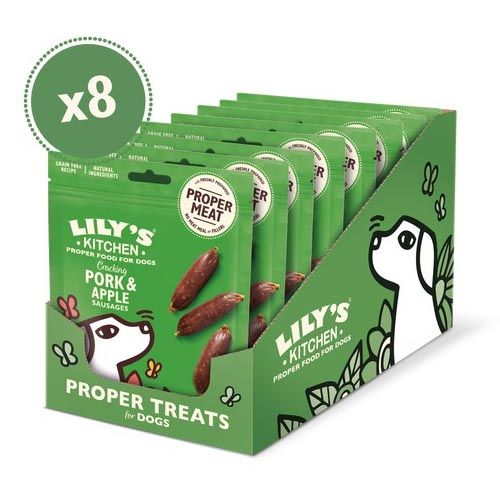 Lily's Kitchen Cracking Pork & Apple Sausages For Dogs 8X70 Gr (Expédition 3 - 5 jours)