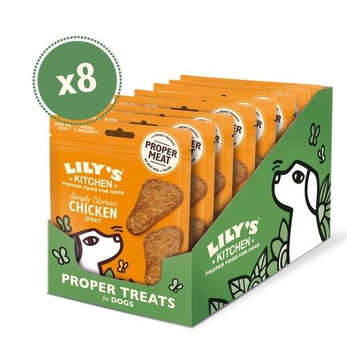 Lily's Kitchen Simply Glorious Chicken Jerky For Dogs 8X70 Gr (Expédition 3 - 5 jours)