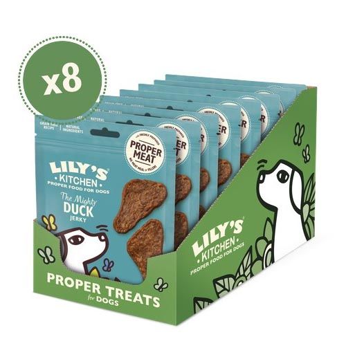 Lily's Kitchen The Mighty Duck Mini Jerky Treats For Dogs 8X70 Gr (Expédition 3 - 5 jours)