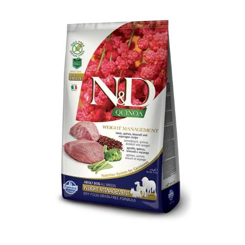Farmina N&D Grain Free Quinoa Weight Management Agneau Chien
