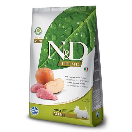 Farmina N&D Prime Grain Free Adult Mini Sanglier et Pomme Chien