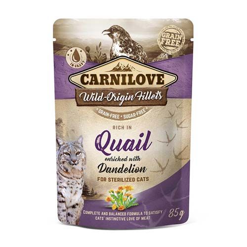Carnilove Cat Sterilised Quail (Sachets) - 24 x 85 gr