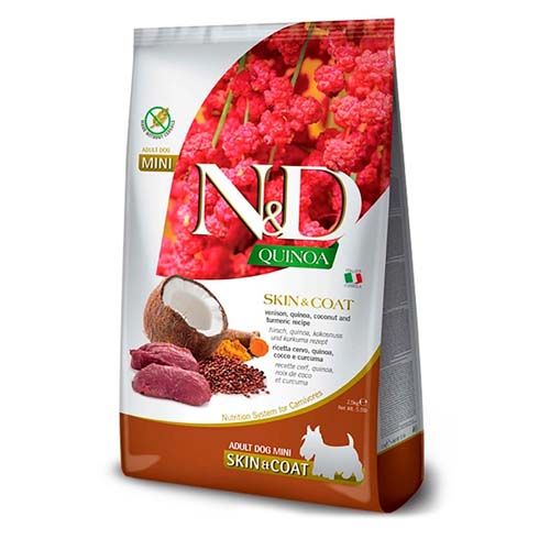 Farmina N&D Grain Free Quinoa Skin & Coat Venison Mini 2,5 Kg