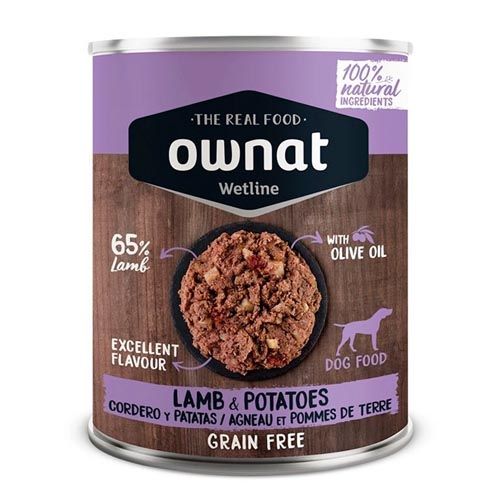 Ownat Wetline Dog Lamb with Potatoes (Boîtes) 12 x 395 gr